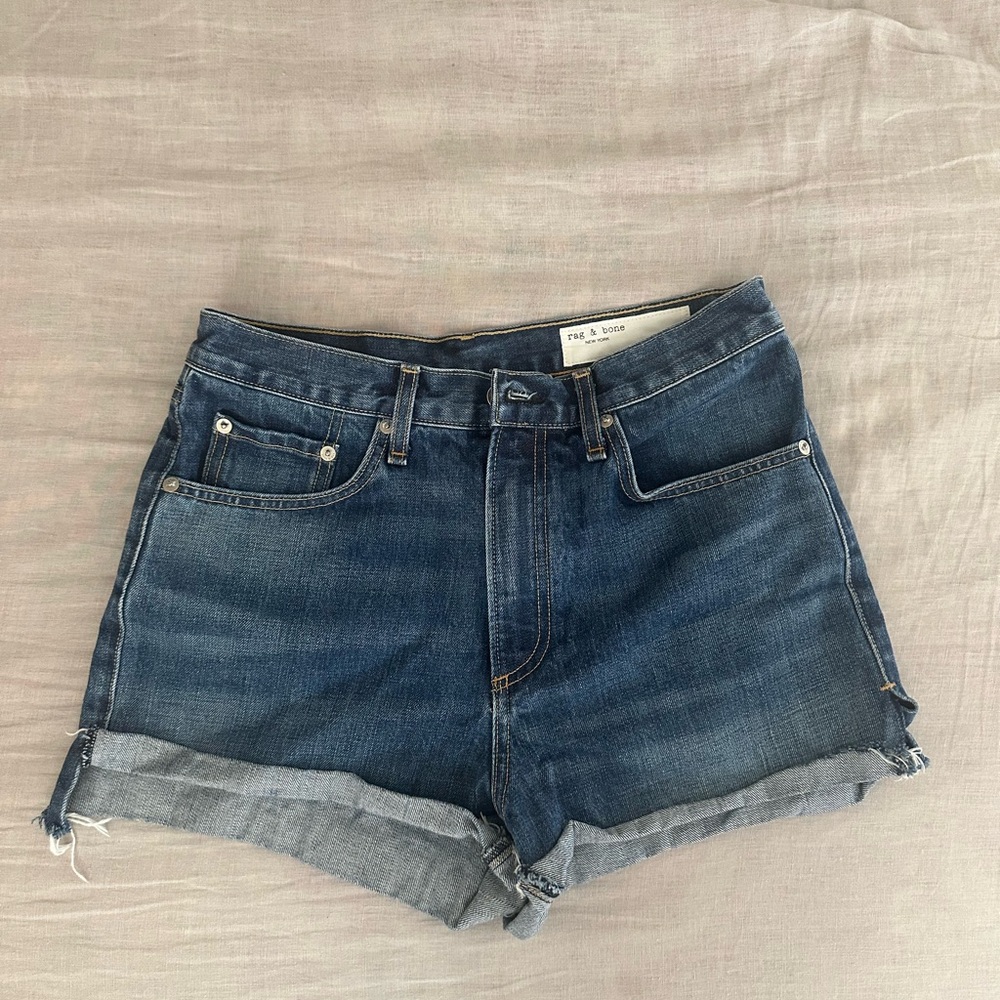 rag & bone Dark Blue Jean Shorts